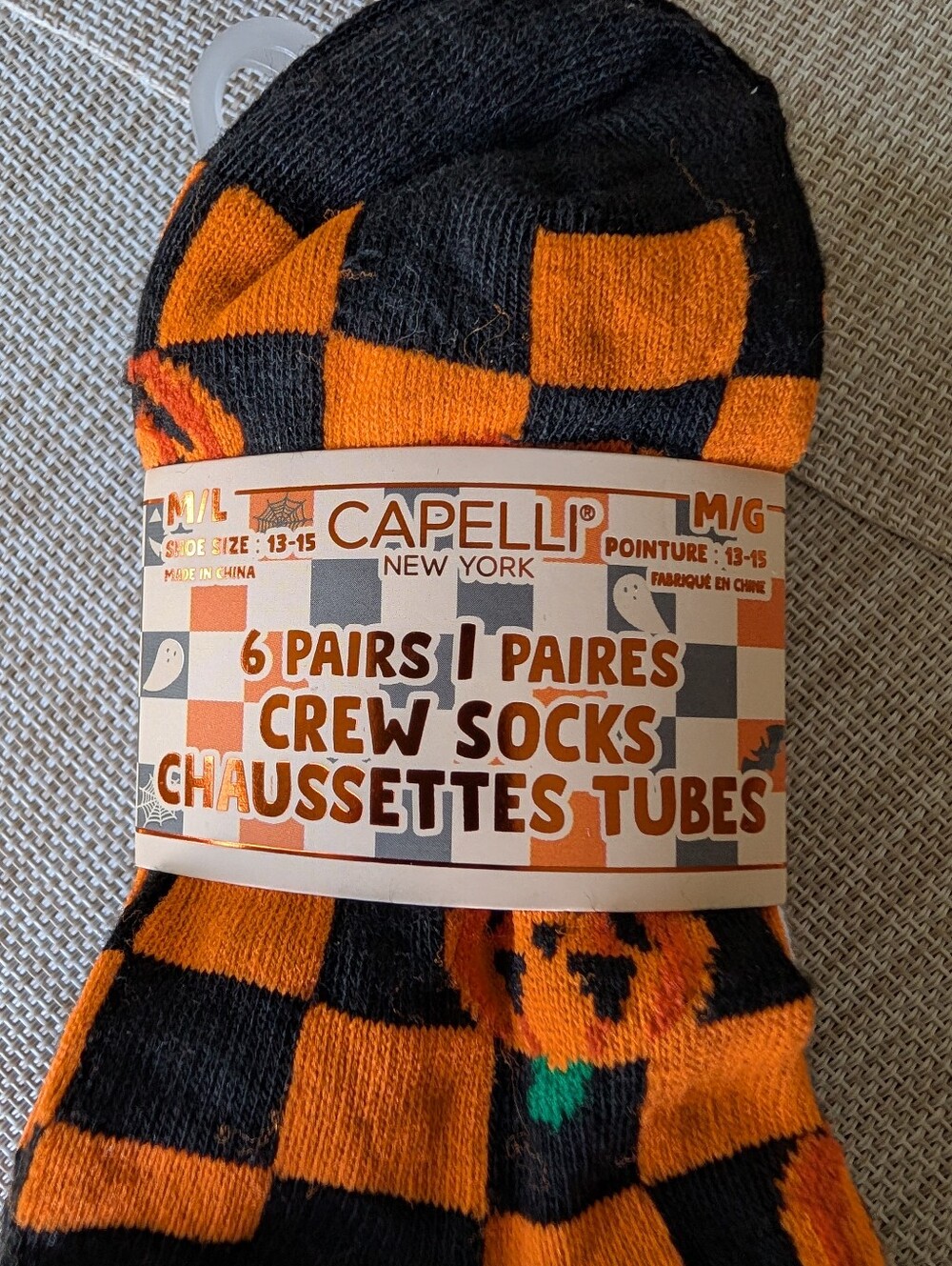 Capelli of New York Halloween Crew Socks - 6 Pair Pack